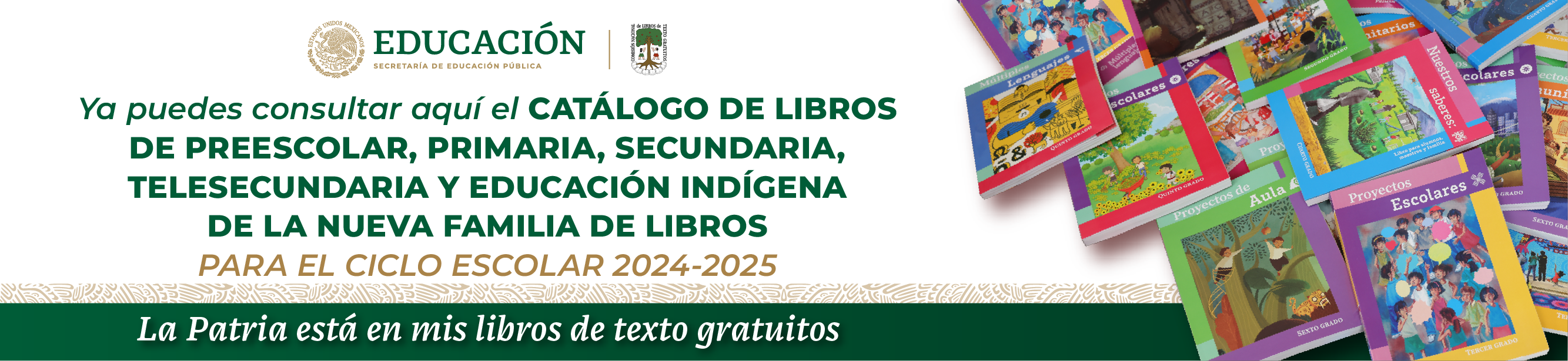 Catálogo de libros de primaria para la Nueva Escuela Mexicana  ciclo escolar 2024 - 2025